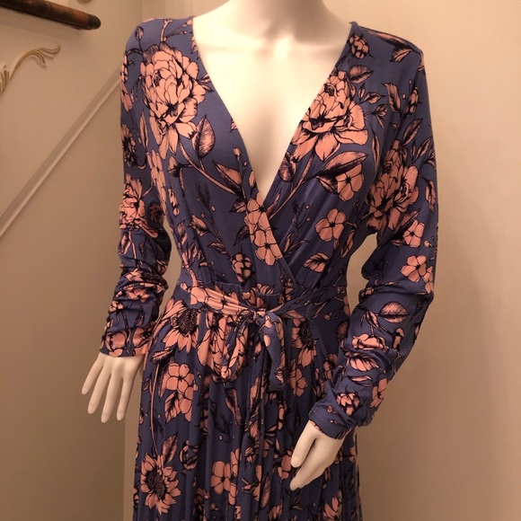 Motherhood Maternity Long Sleeve Floral Maxi Dress - Picture 2 of 5